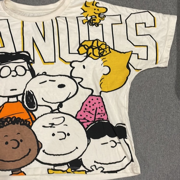 Peanuts Charlie Brown and the Gang Beige Crop top - Picture 3 of 8